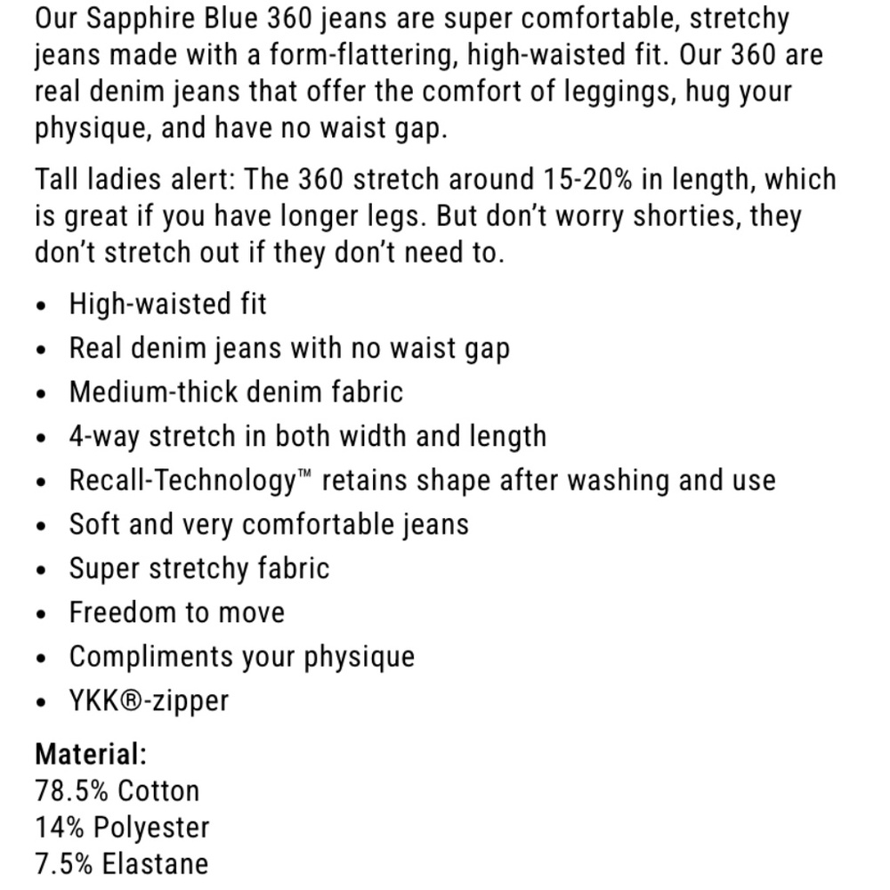 FITJEANS 360 High Waisted - Sapphire Blue - Picture 7 of 13